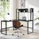 L-Shaped desk with hutch