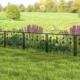 Outdoor decorative garden fence