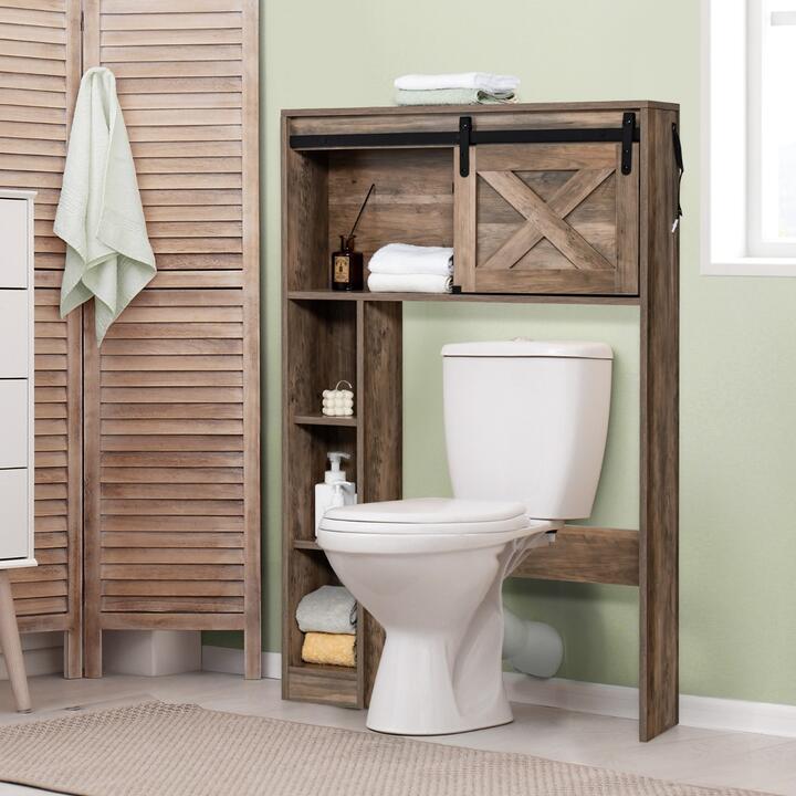 Costway over the toilet storage rack with cabinet