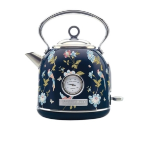 Laura Ashley Elveden Electric Kettle 1.7L Navy Blue and Silver