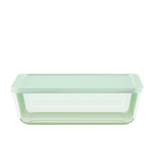 Pyrex Simply Store Rectangular Tinted Glass Storage 11 Cup Green