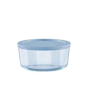 Pyrex Simply Store Round Tinted Glass Storage 4 Cup Blue