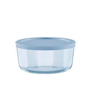 Pyrex Simply Store Round Tinted Glass Storage 7 Cup Blue
