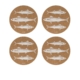 Liga Cork Coaster Set of 4 Mackerel