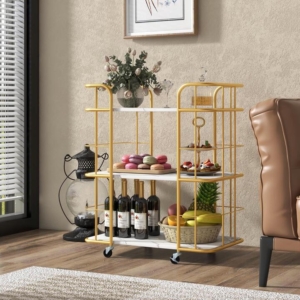 Costway bar cart gold