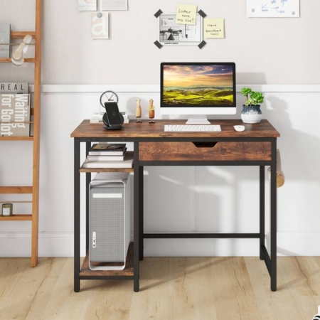 Costway computer desk with drawer