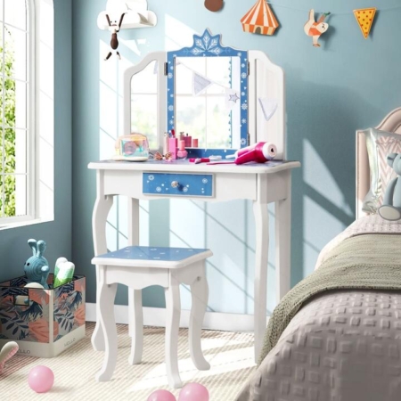 Costway kids dressing table set