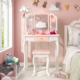 Costway kids dressing table set