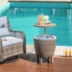 outdoor cooler side table