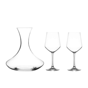 RCR Crystal Aria Invino Decanter and Wine Glass Set 3pc
