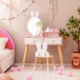 kids vanity table and chair set