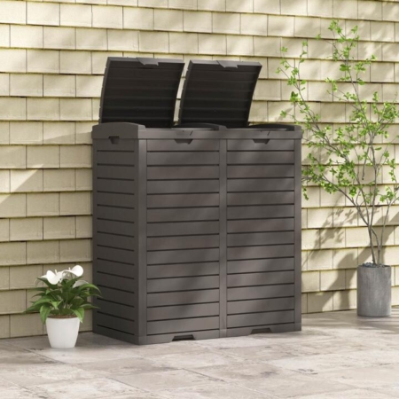 Costway 235 L double bin outdoor trash can