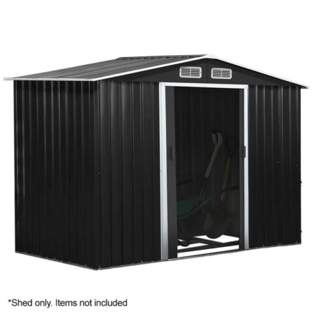 PLANTCRAFT Galvanised Steel Garden Shed 2.58 x 2.07 x 2.02m