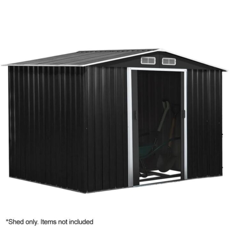 PLANTCRAFT Galvanised Steel Garden Shed 2.58 x 3.13 x 2.02m