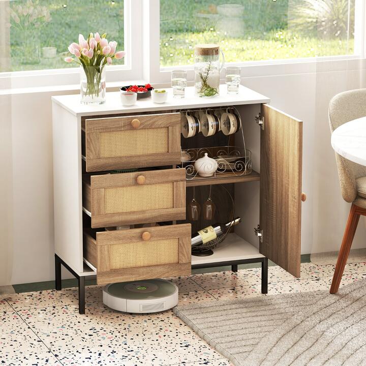 rattan buffet sideboard