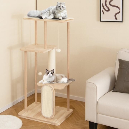 wooden cat tree