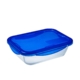 Pyrex Cook & Go Rectangular Glass Storage 3.5L Blue