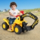 kids ride on excavator car w/ 3 balls