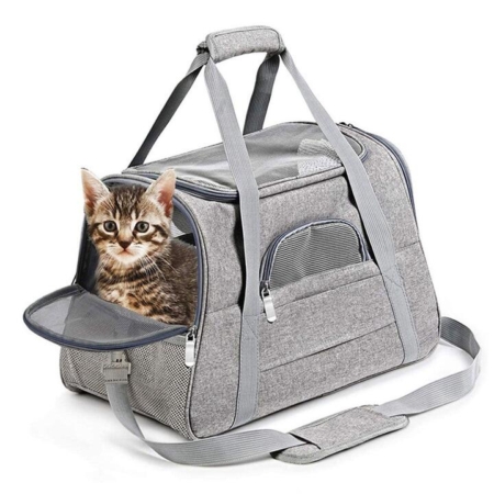 Pet Carrier Bag Travel Bag for Cats and Small Dogs Cozy Bed