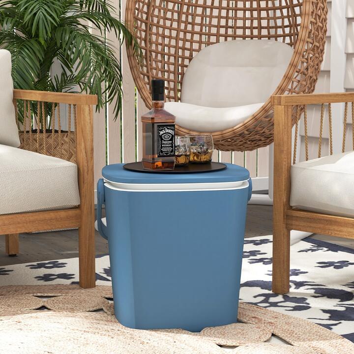 outdoor cooler side table