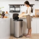 Costway kitchen trash can with lid