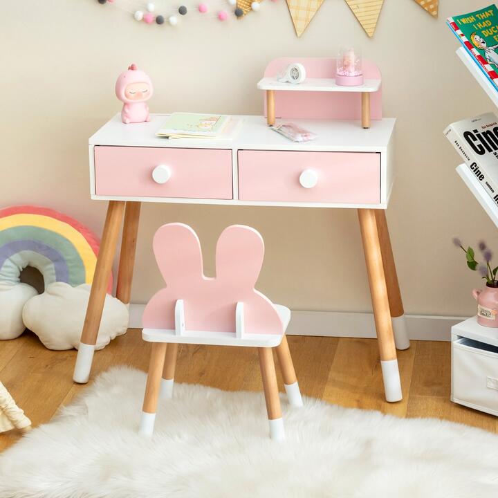 Costway kids dressing table set