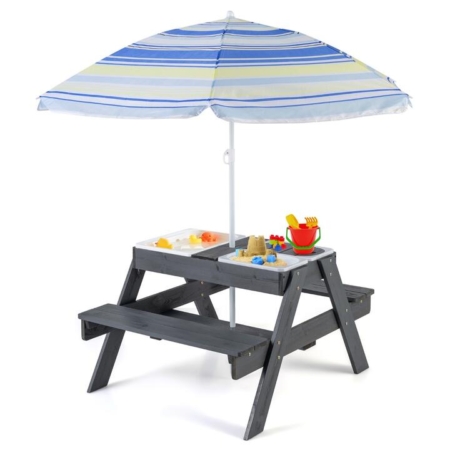 sand and water activity wooden outdoor convertible table