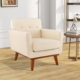 upholstered linen fabric living room chair