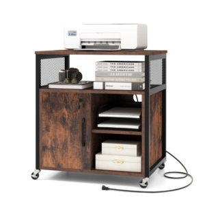 Costway file cabinet with charging station