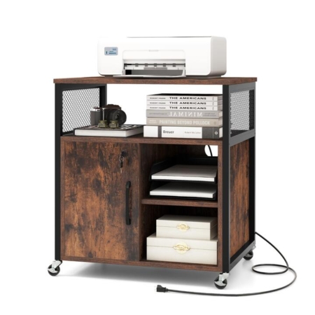 Costway file cabinet with charging station