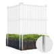 Costway vinyl picket fence panel no dig decorative fence air conditioner fence privacy fence screen trash can enclosure trash can screen pool equipment enclosure outdoor privacy panel ac fence for outside unit ac unit fence fencing to hide air conditioner