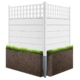 Costway vinyl picket fence panel no dig decorative fence air conditioner fence privacy fence screen trash can enclosure trash can screen pool equipment enclosure outdoor privacy panel ac fence for outside unit ac unit fence fencing to hide air conditioner