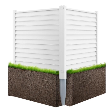 Costway vinyl picket fence panel no dig decorative fence air conditioner fence privacy fence screen trash can enclosure trash can screen pool equipment enclosure outdoor privacy panel ac fence for outside unit ac unit fence fencing to hide air conditioner