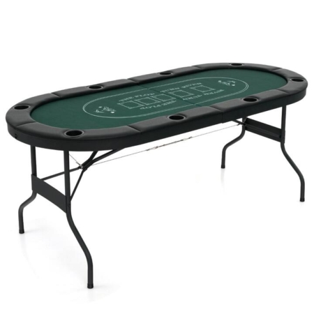 Costway foldable poker table for 8 players