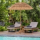 Costway thatched tiki umbrella with foldable stand