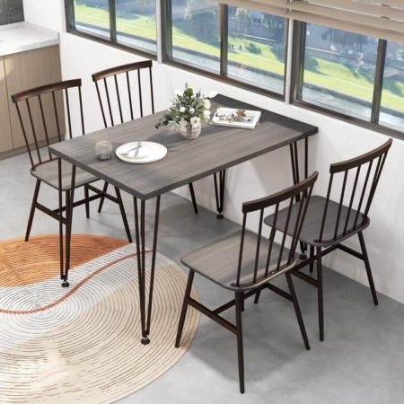 5-Piece Dining Table Set for 4 with Kitchen Table and 4 Chairs