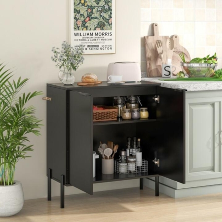 buffet cabinet with storage shelves 2-door sideboard buffet cabinet kitchen storage cabinet coffee bar cabinet cupboard buffet table accent cabinet cupboard console table storage server cupboard cabinet bar furniture for dining room entryway