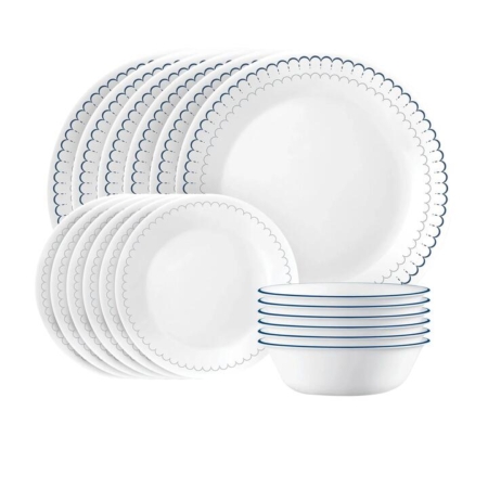 Corelle Vitrelle Dinner Set 18pc Caspian Lace