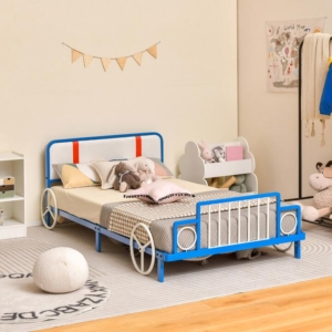 Costway metal king single bed