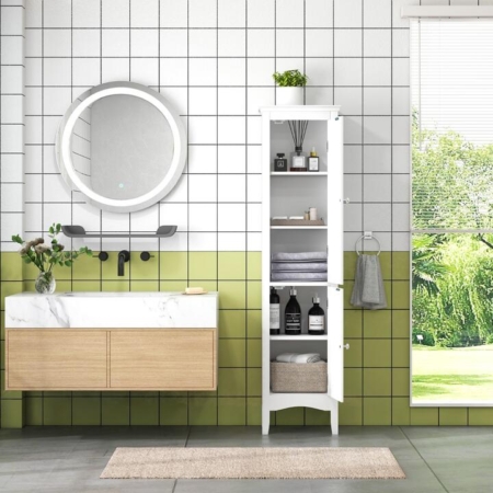 Costway freestanding tall narrow bathroom cabinets