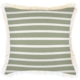 Cushion Cover-Coastal Fringe-Hampton Stripe Sage-45cm x 45cm