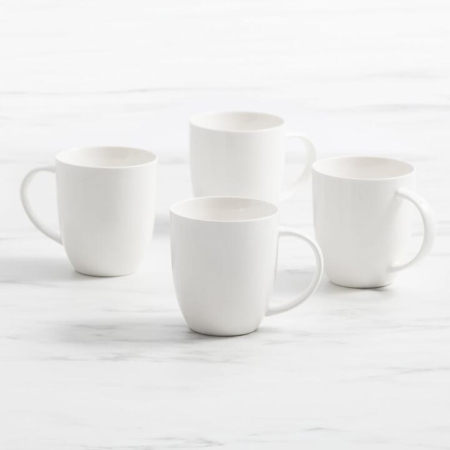 Salisbury & Co Classic Coupe Mug 420ml Set of 4 White