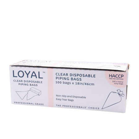 Loyal Disposable Piping Bags 46cm 100pk Clear