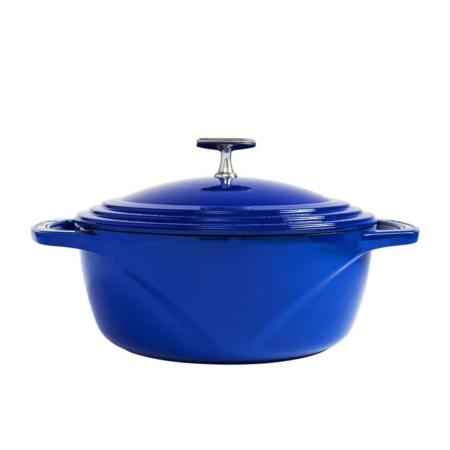 Lodge Enamel Cast Iron Smooth Sailing Dutch Oven 34cm - 5.6L Blue