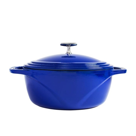 Lodge Enamel Cast Iron Smooth Sailing Dutch Oven 37cm - 7L Blue