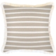 Cushion Cover-Coastal Fringe-Hampton Stripe Beige-45cm x 45cm