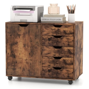 5-drawer mobile side cabinet