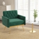 Costway velvet accent chair living room chair reading room chair corner chair mid century modern side chair lounge chair single sofa chair upholstered armchair with tufted back velvet leisure chair chair for bedroom accent chair velvet armchair