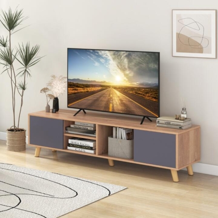 Costway tv cabinet with cable management holes