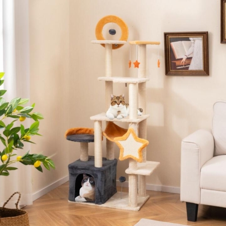 Costway cute cat tree for indoor cats kittens